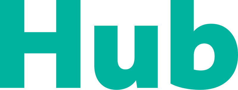 Hub Wordmark on dark